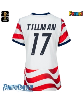 Statele Unite Malik Tillman #17 Echipament de Fotbal Replică Mondial 2026 Femei Acasa